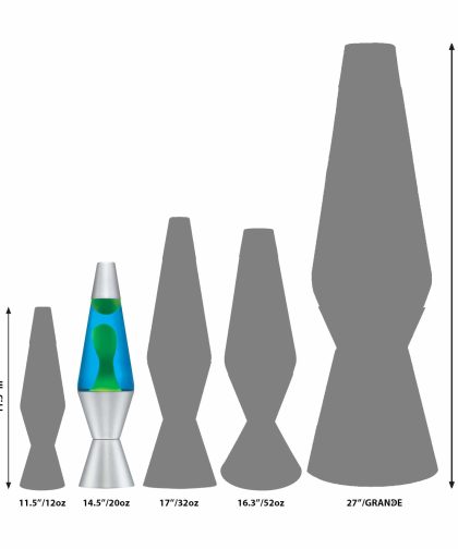 Alternative view of 14.5” LAVA Lamp – Yellow/Blue/Silver