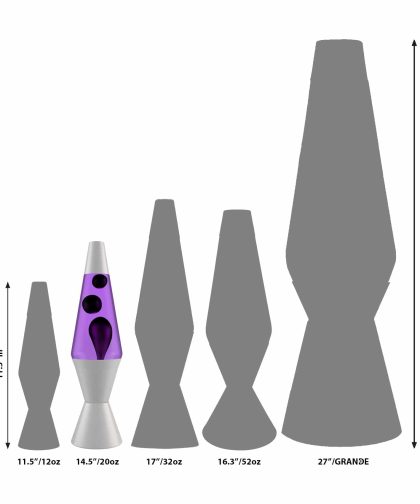 Alternative view of 14.5’’ LAVA Lamp  – Black & Purple