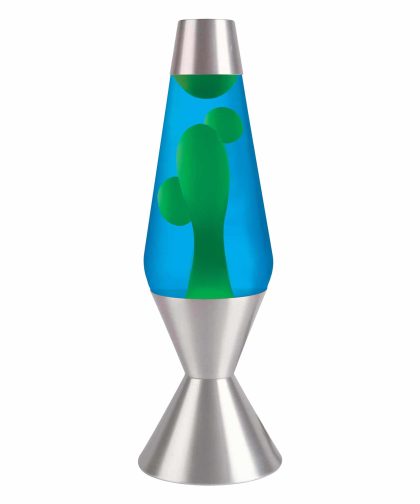 16.3″ LAVA Lamp – Yellow/Blue/Silver