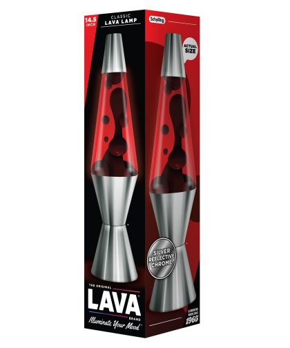 Alternative view of 14.5″ Lava Lamp Chrome Plated Crimson