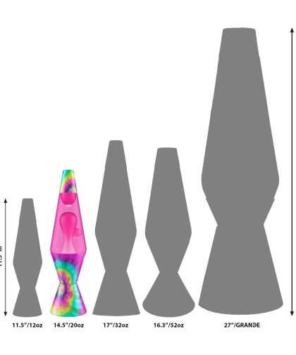 Alternative view of 14.5″ LAVA Lamp  – Tie Dye Pink Spiral