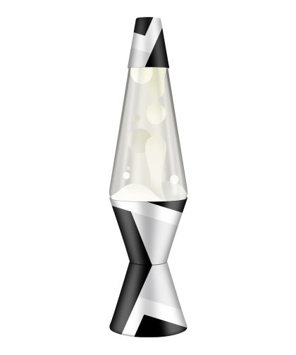 14.5″ Lava Lamp Polygonal White Tone