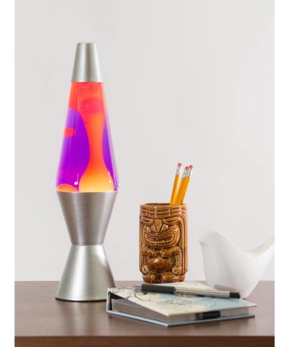 Alternative view of 14.5” LAVA Lamp – Yellow/Purple/Silver