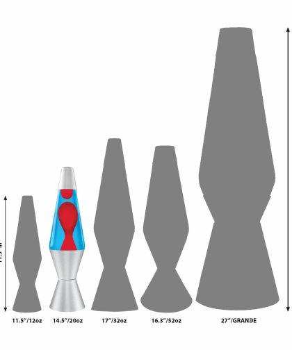 Alternative view of 14.5″ LAVA Lamp – Red/Blue/Silver