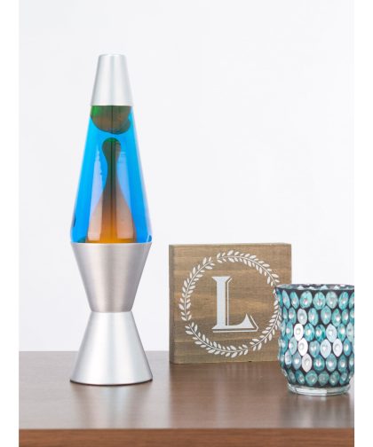 Alternative view of 14.5” LAVA Lamp – Orange/Blue/Silver