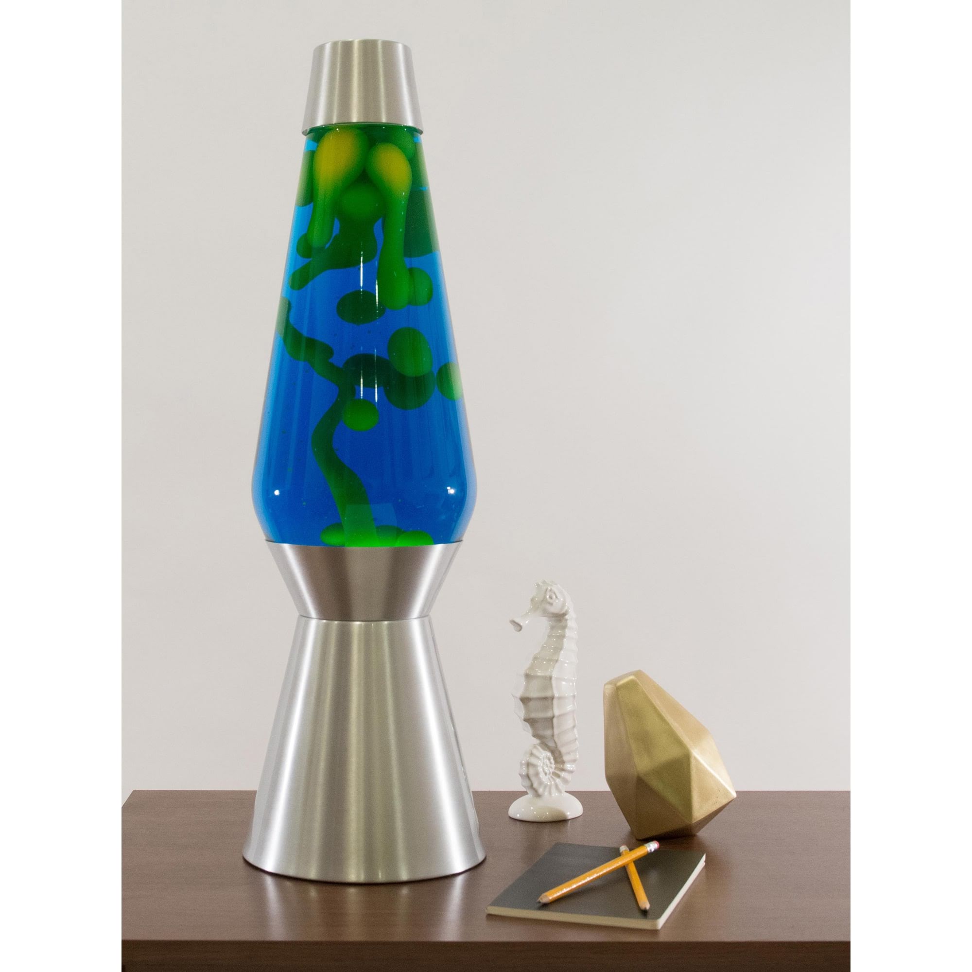 27″ LAVA Lamp Grande – Yellow/Blue/Silver - Image 2