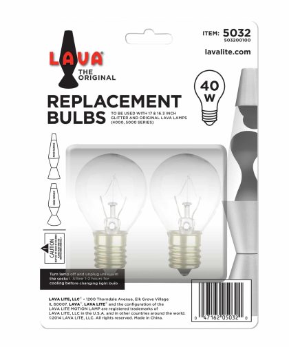 40W LAVA Lamp Light Bulb A15