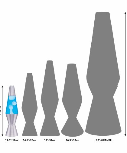 Alternative view of 11.5″ LAVA Lamp  – White/Blue/Silver