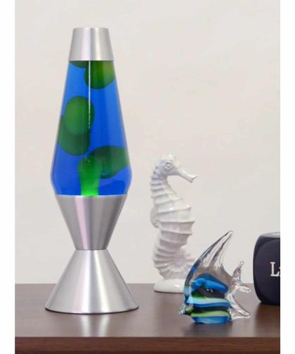 Alternative view of 16.3″ LAVA Lamp – Yellow/Blue/Silver